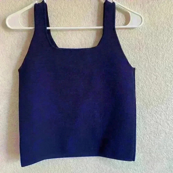 House of Harlow 1960 Revolve knit tank top navy blue Women size medium - Picture 6 of 8
